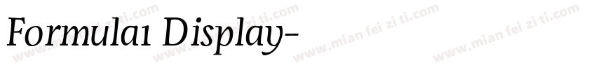 Formula1 Display字体转换
